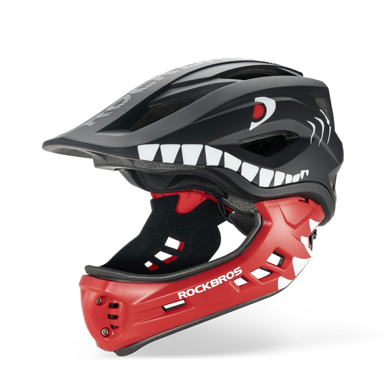 ROCKBROS Kids Full-Face Bike Helmet with Detachable Chin Guard