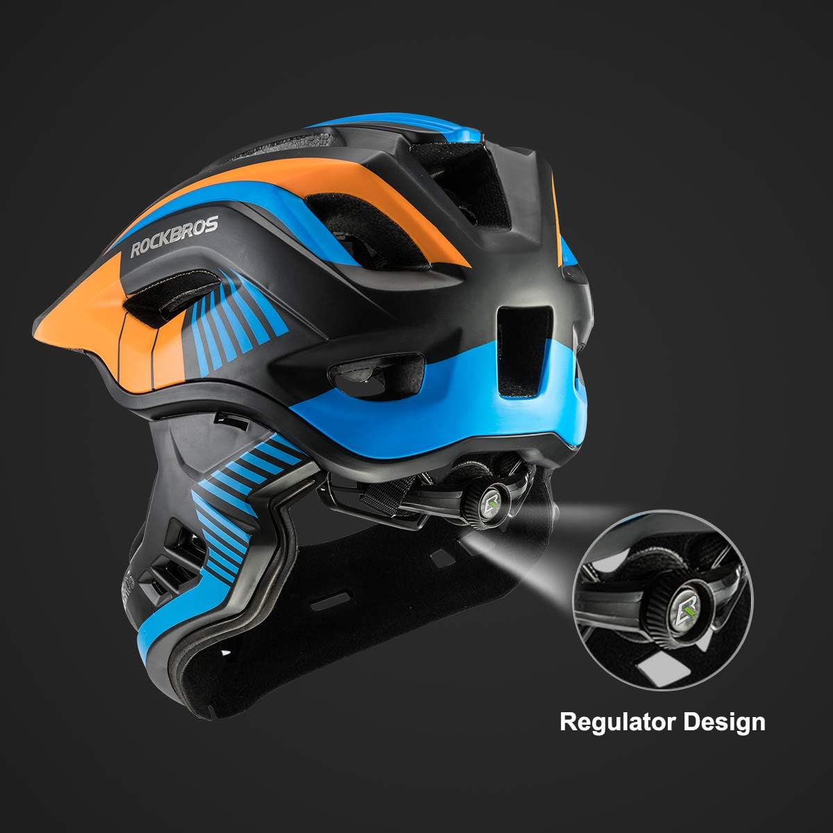 ROCKBROS Youth Full-Face Helmet with Detachable Chin Guard