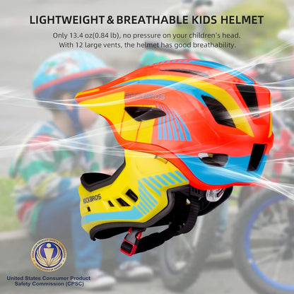 ROCKBROS Youth Full-Face Helmet with Detachable Chin Guard