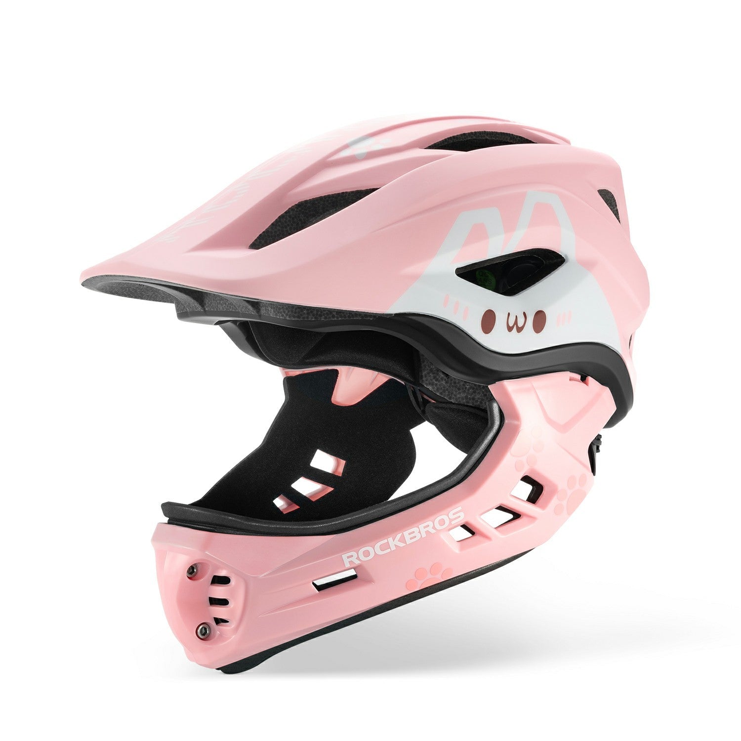 ROCKBROS Kids Full-Face Bike Helmet with Detachable Chin Guard