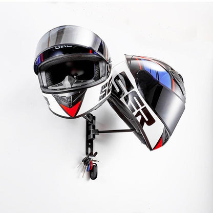Helmet Display Rack - No-Drill Wall Mount