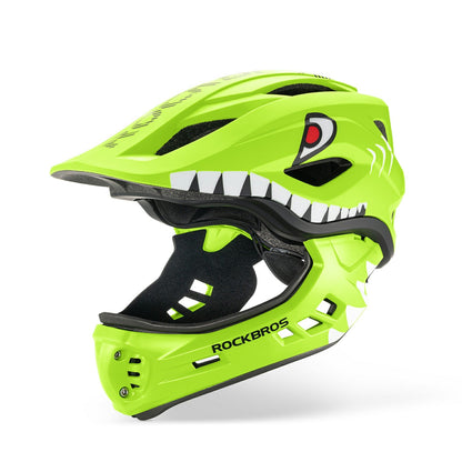 ROCKBROS Kids Full-Face Bike Helmet with Detachable Chin Guard